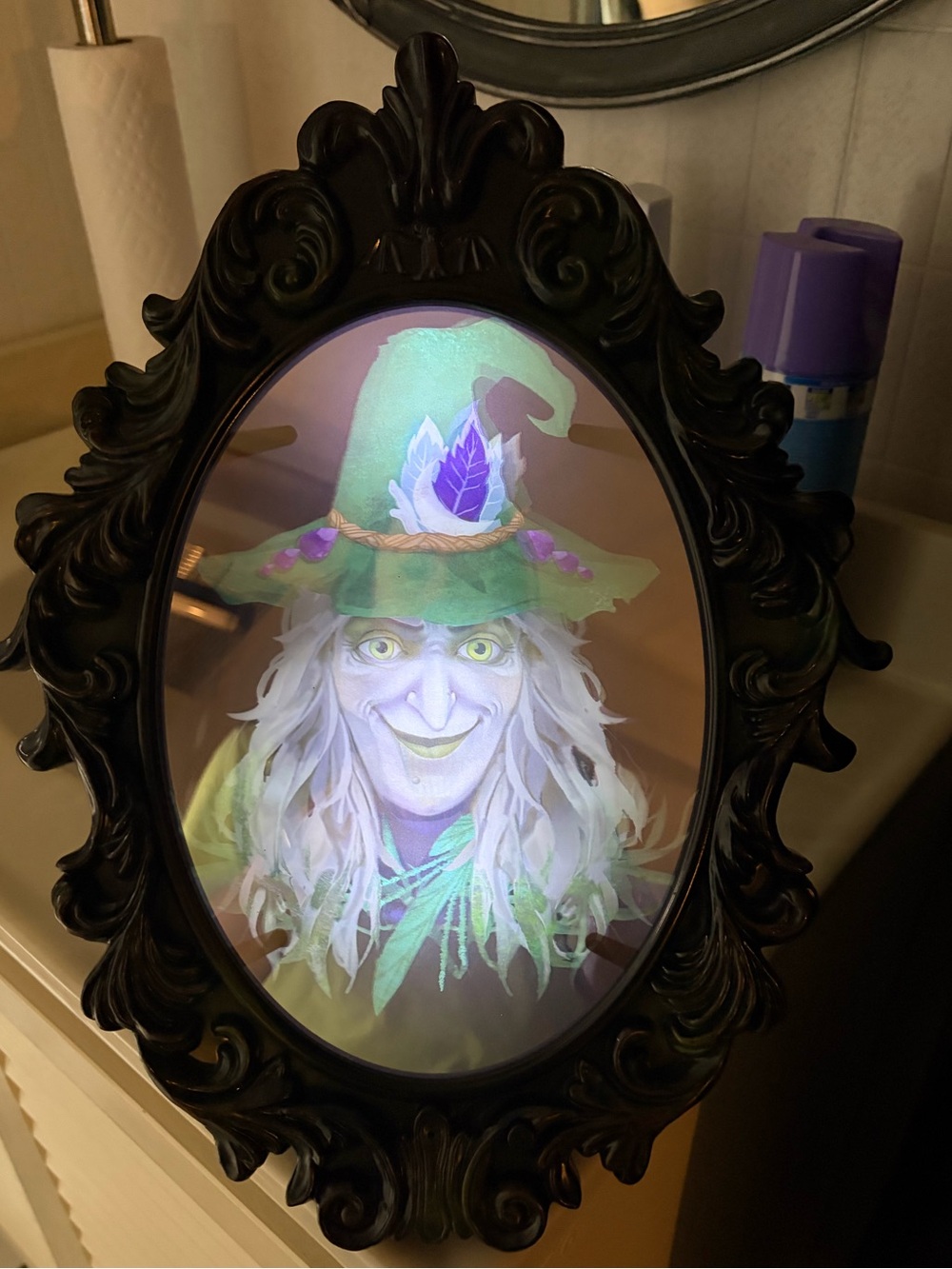 Animated Talking Witch Haunted Mirror Halloween Decor 17β Gothic Ornate Mirror - Picture 3 of 8